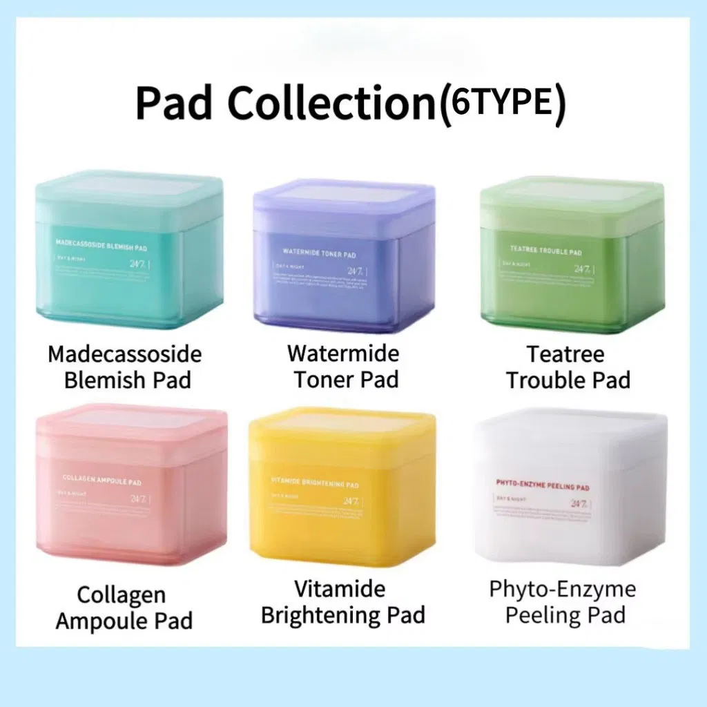 Custom Logo Daily Face Toner Pad Square Round Cotton Facial Toner Pads Silk Pads