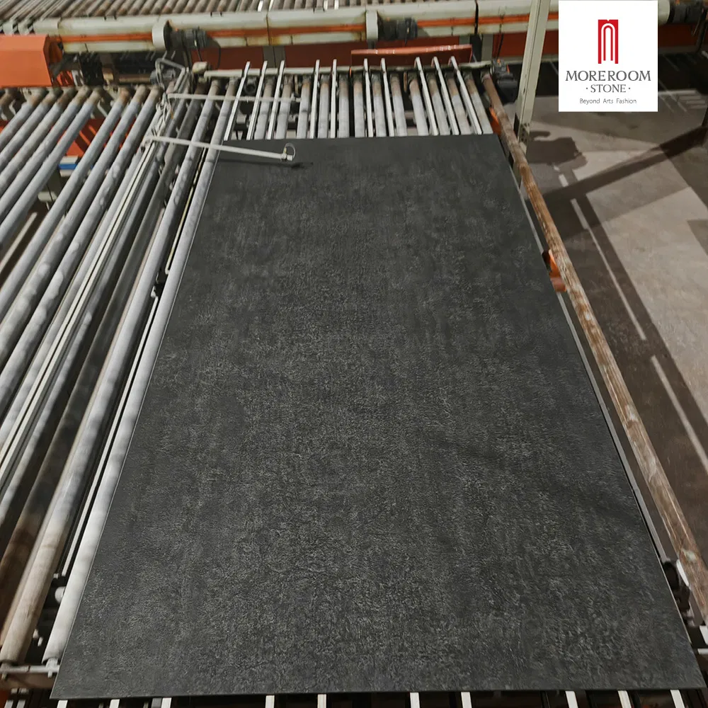 Large Porcelain Slab Sandy Grey Dark Marble Slabs for Modern Minimalist Decor