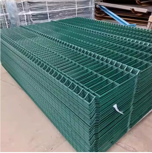 Sustainable Use V Fold 3D PVC Coated Welded Wire Mesh Fence Steel Garden Fence 3D Curved Iron Fence and Gates