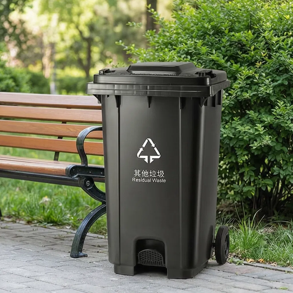 Промышленная педальная урна 240 л