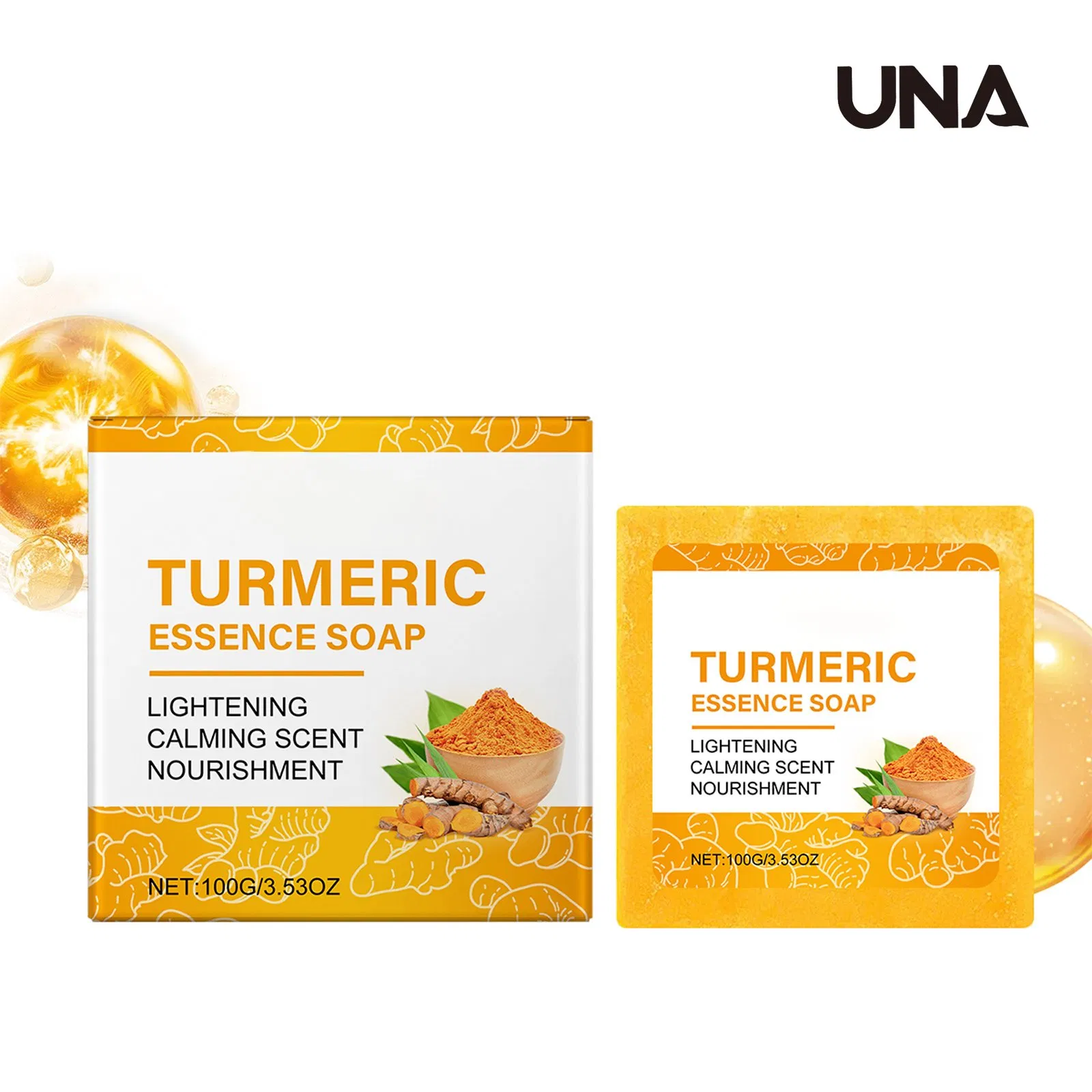 Turmeric Cleansing Soap - Gently Cleanses, Nourishes and Moisturizes Body Skin, Delicate, Clean and Refreshing Cleansing Soap