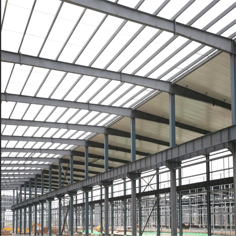 Prefabricated Warehouse Steel Structure Workshop Factory Prefabricated Hangar with Canopy Rainshed Awning