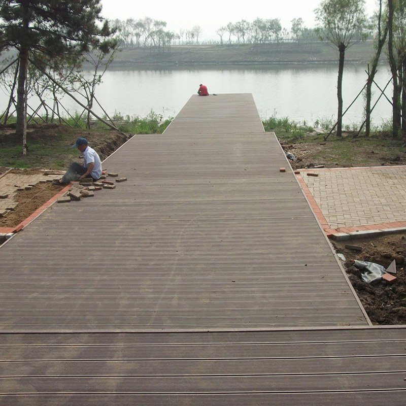 Eco-Friendly Easy Installation Woodgrain Surface Wood Plastic Composite Outdoor WPC Decking