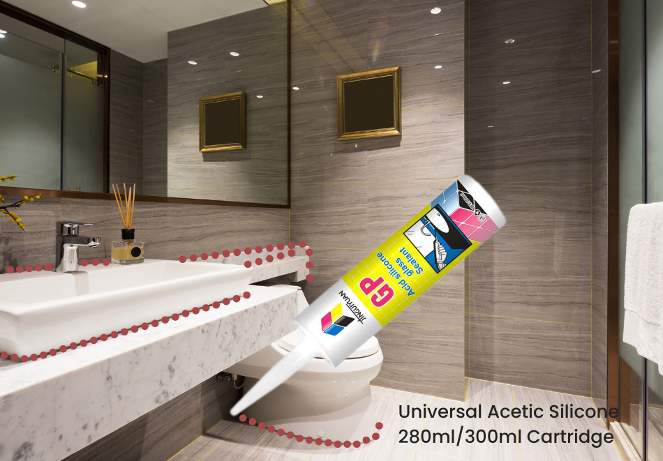 White Gp Acetic Fast Cure Silicone Sealant Adhesives Silicone