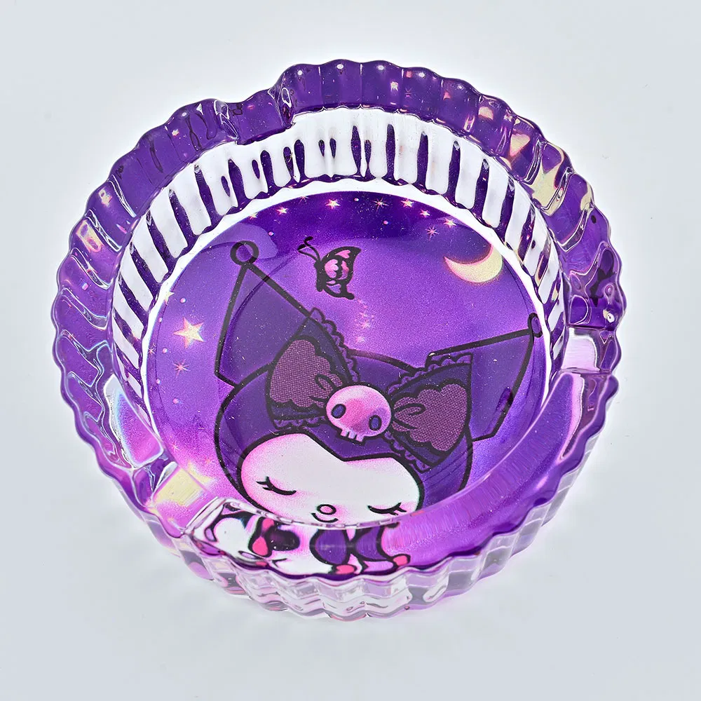 Cute Cartoon Clear Crystal Glass Ashtray Pink Smoking Accessories Decorative Ornaments Fashion Ashtray DAB Tool
