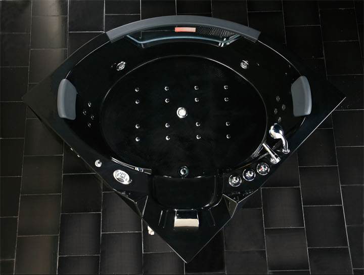 Угловая гидромассажная ванна Lante TLP-632 Black