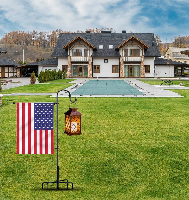 Hopesun Flag Stand Holder Plant Stand for Garden