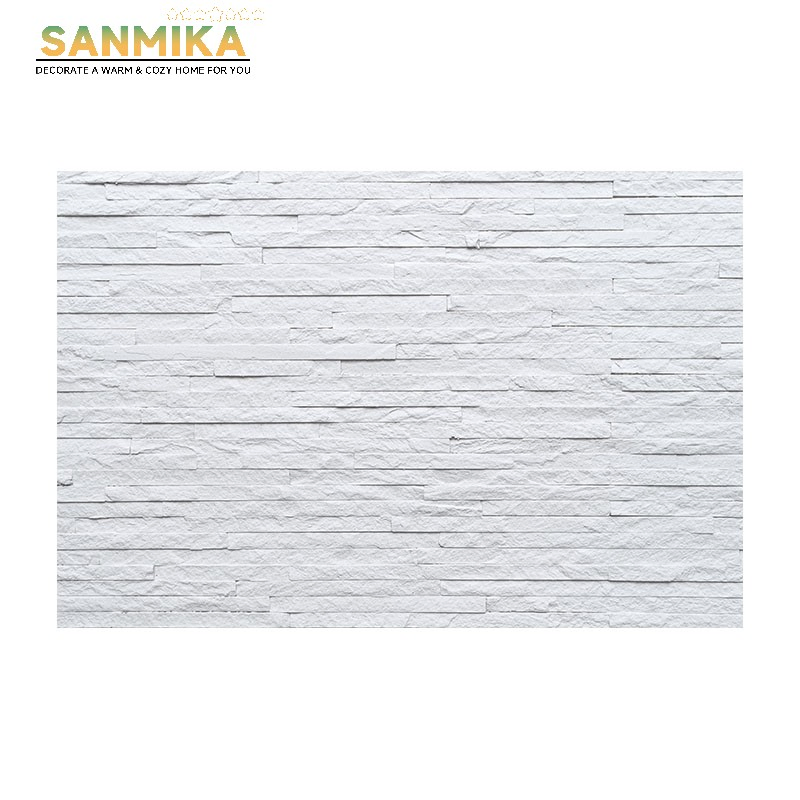 Natural Surface Fine Strip Stone White Marble Flexible Stone for Interior Wall Decoration