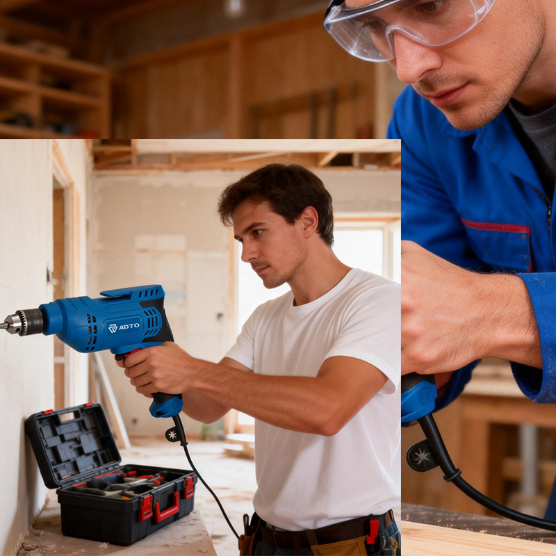 Электрическая дрель-шуруповерт ударная 400Вт 13мм 220В