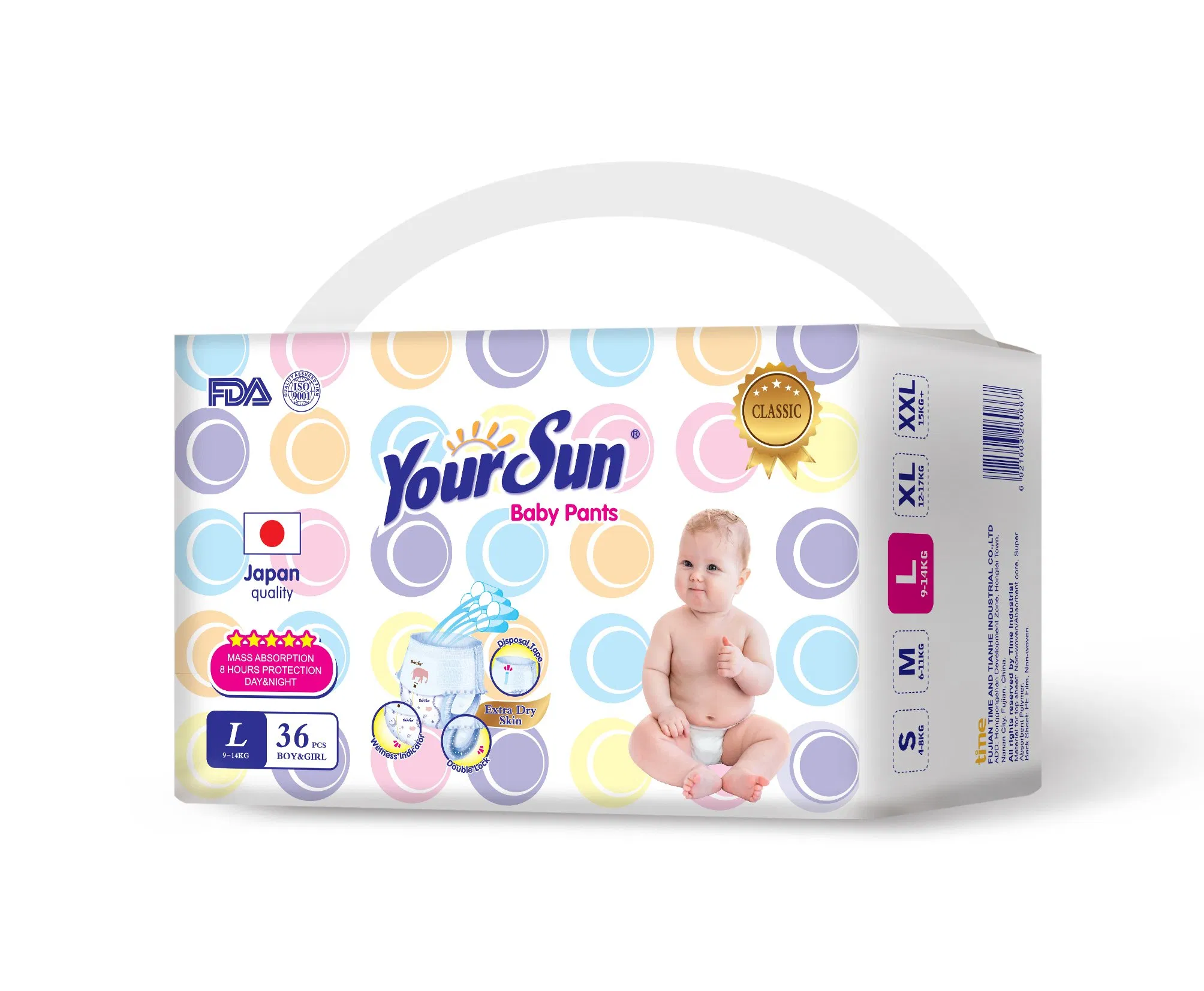 OEM Customized Disposable Yoursun Mamypoko Pull up Pants Diaper Pants Nappies Baby