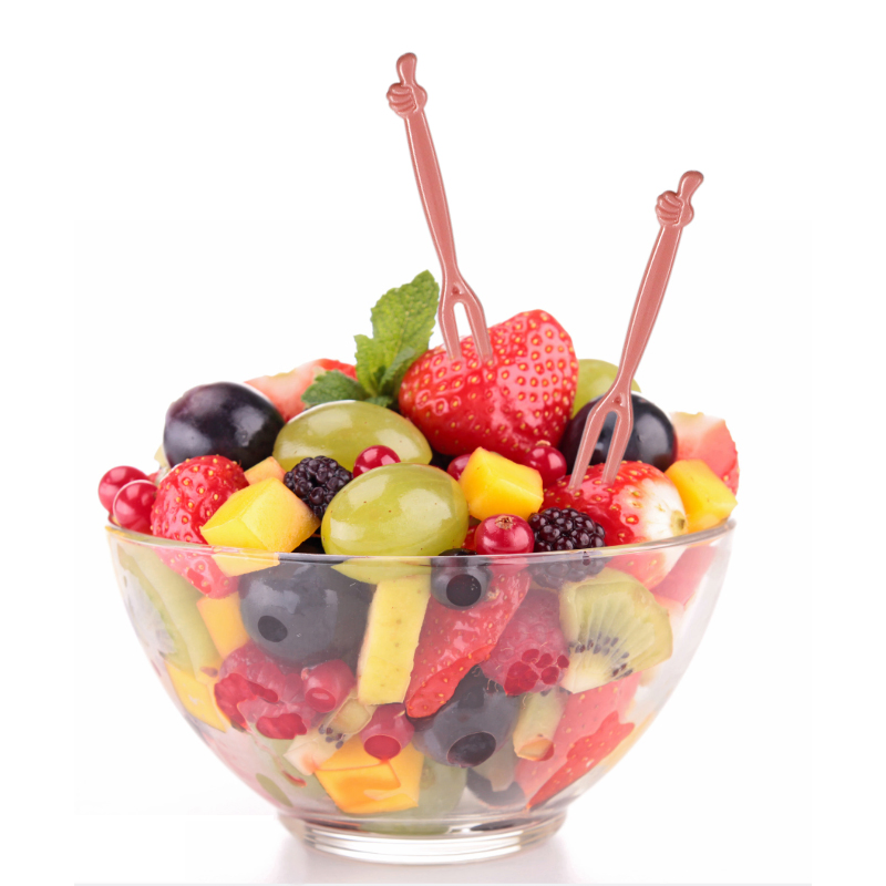 Disposable PS Plastic Household Fruit Fork 83mm Dessert Fork