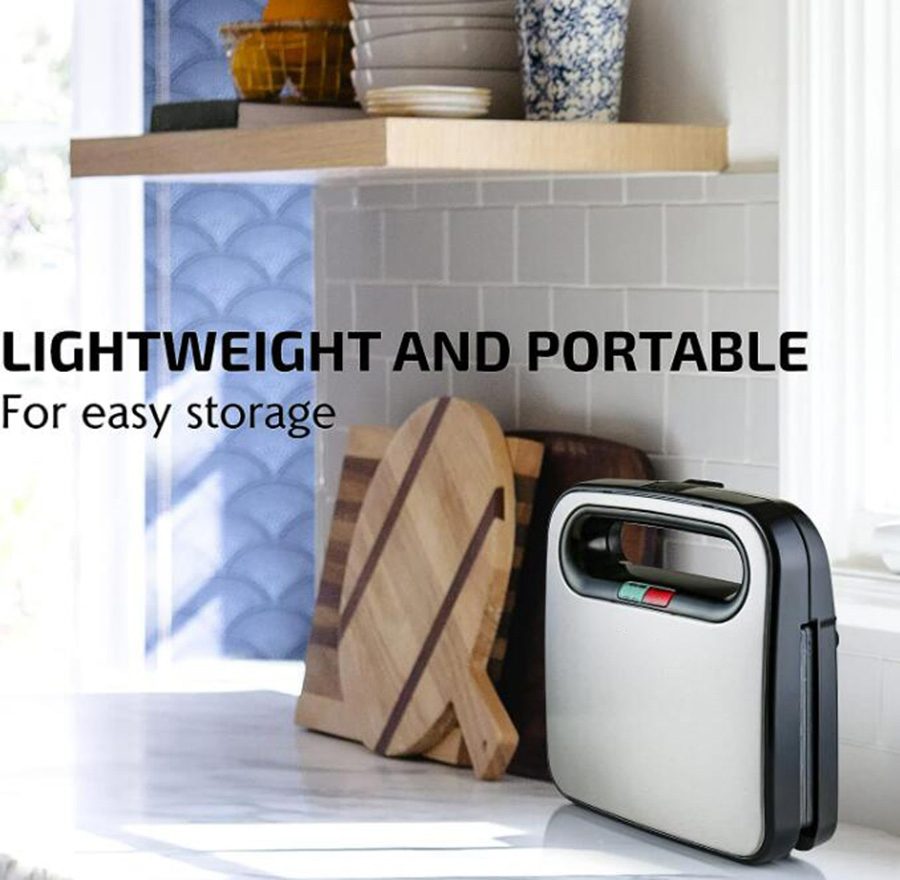 Electric Sandwich Maker with Non-Stick Plates