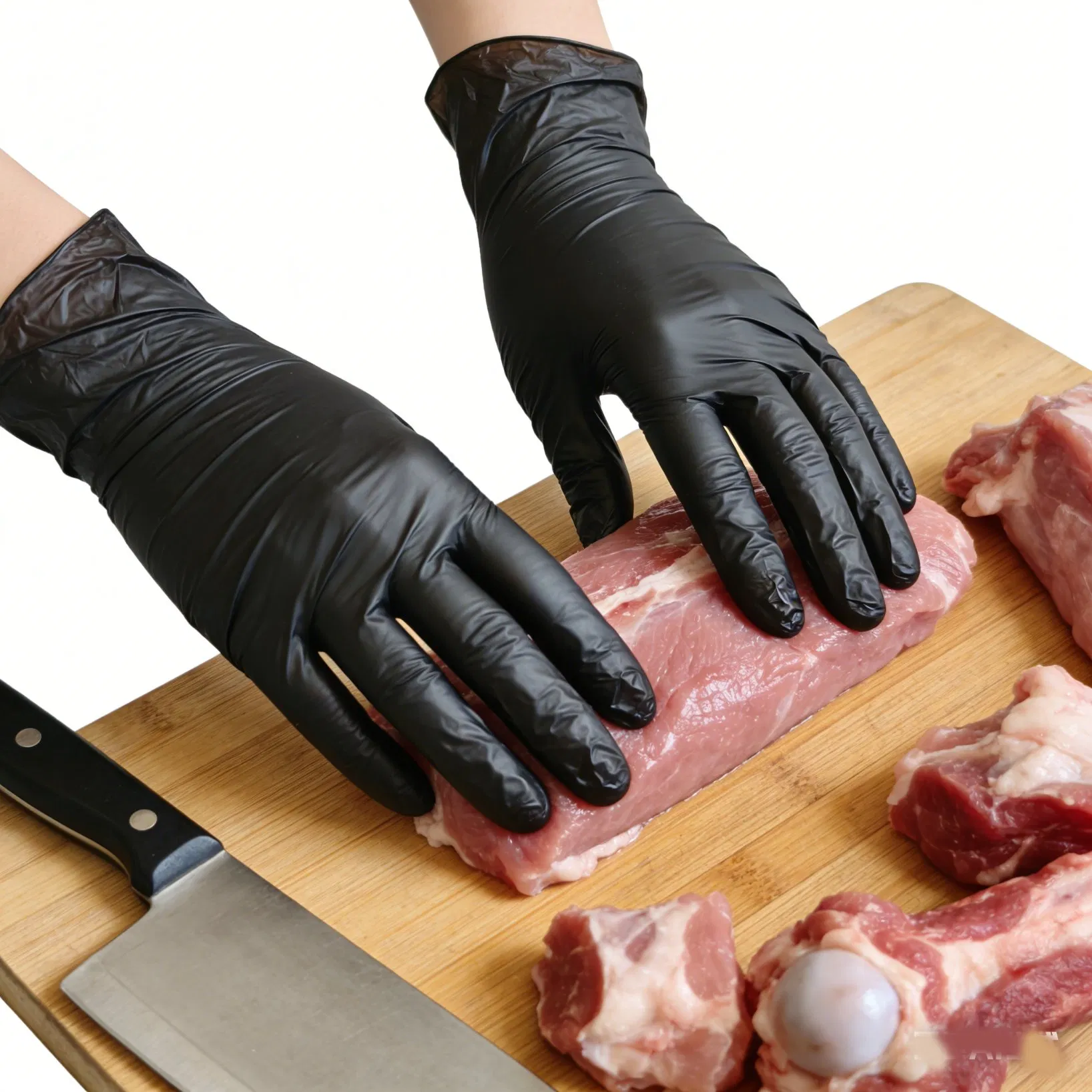 5.0g White Blue Clear Black Color Disposable Vinyl PVC Gloves Smooth Surface