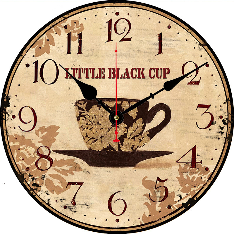 Dia 30/34/40/60cm Antique Decorative Wall Clock Silent Wooden Wall Clock Home and Table Decoration Promotion Gift Clock for Kitchen/Living /Bed Room-Hlc30019