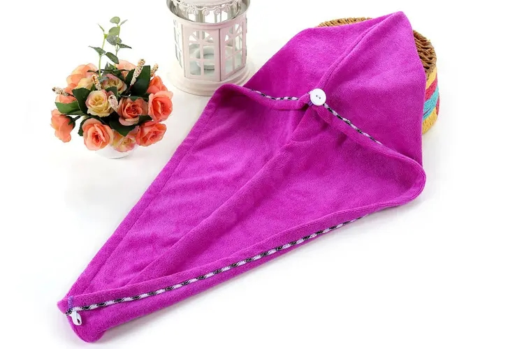 Fashionable Microfiber Fast Drying Shower Cap Salon Hair Wrap Towel