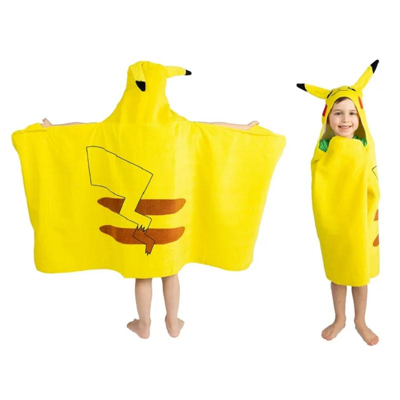 Pokemon Pikachu Kids Cotton Hooded Towel