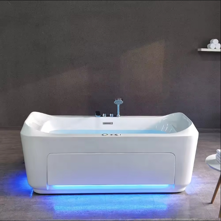 Акриловая массажная ванна SPA, отдельностоящая
