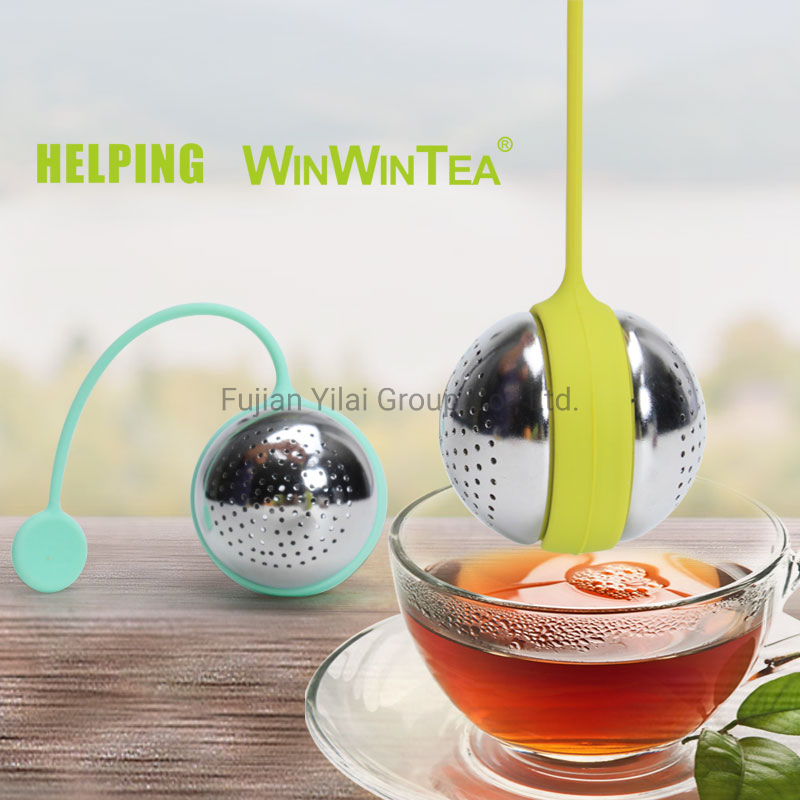 Custom Loose Leaf Tea Ball Stainless Steel Silicone Filter Tea Infuser