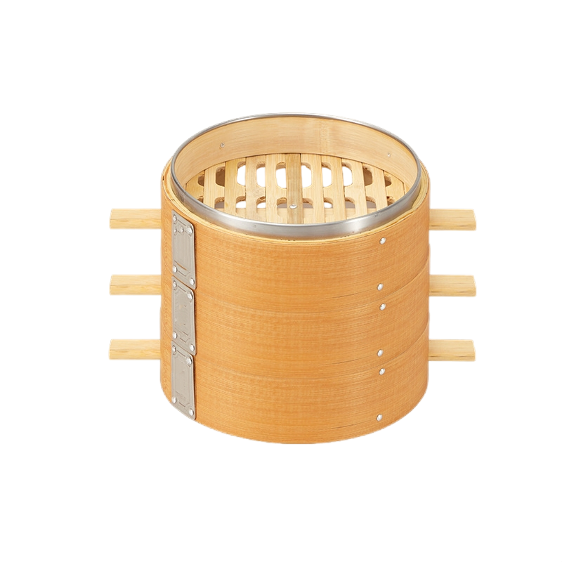 Бамбуковая пароварка для димсамов на 3 яруса