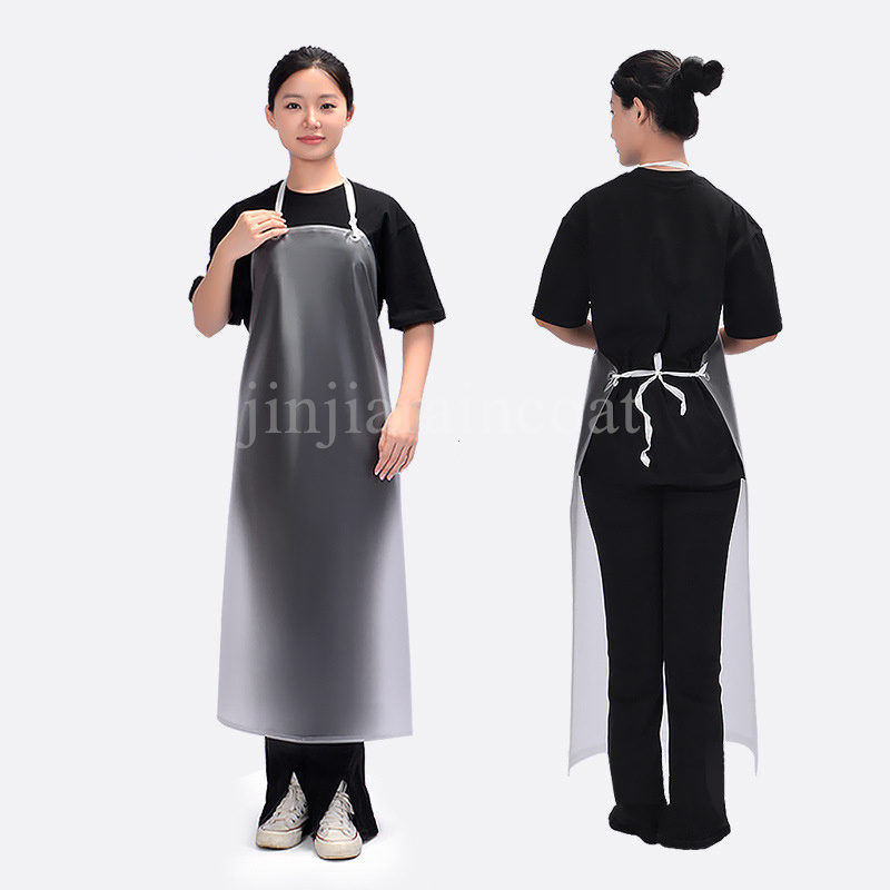 Wholesale PVC Halter Apron Wear-Resistant Acid-Base Resistant Cleaning Transparent PVC Apron