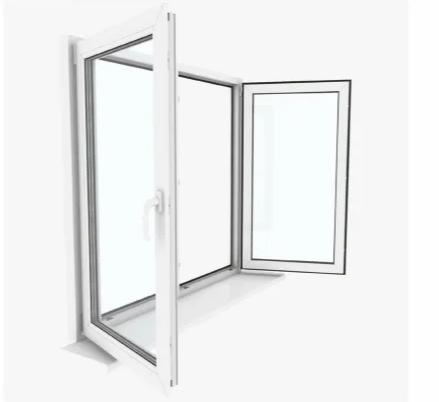 Factory Supply PVC Double Casement Window, Hurricane Impact Windows