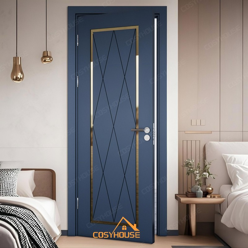 Classic French Style Fireproof Wooden Interior Door with UL CE as Certification
