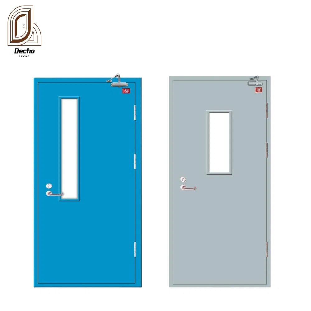 Противопожарная металлическая дверь с остеклением