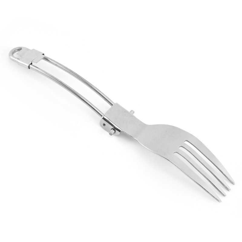 Folding Steel Wire Three Piece Set Camping Outdoor Stainless Steel Cutlery