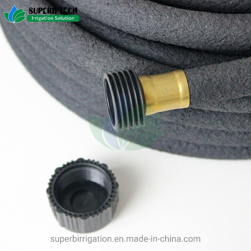 10/12/14/16/21mm 15/25/50m Long Porous Agricultural Garden Soaker Hose Irrigation Rubber Soaker Hose