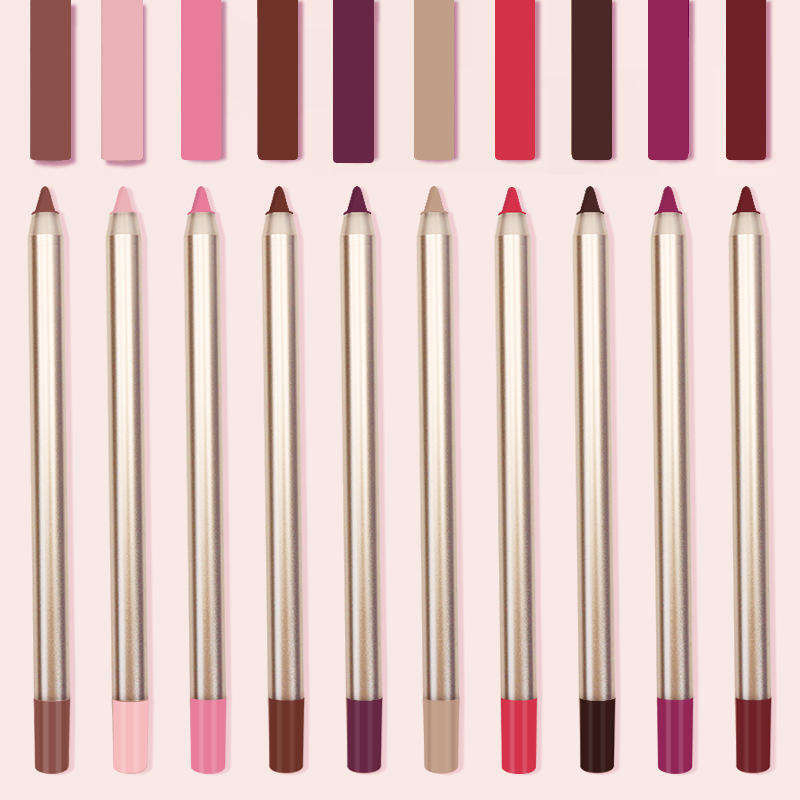 Premium Vegan Waterproof Lip Liner in Gold Matte Finish