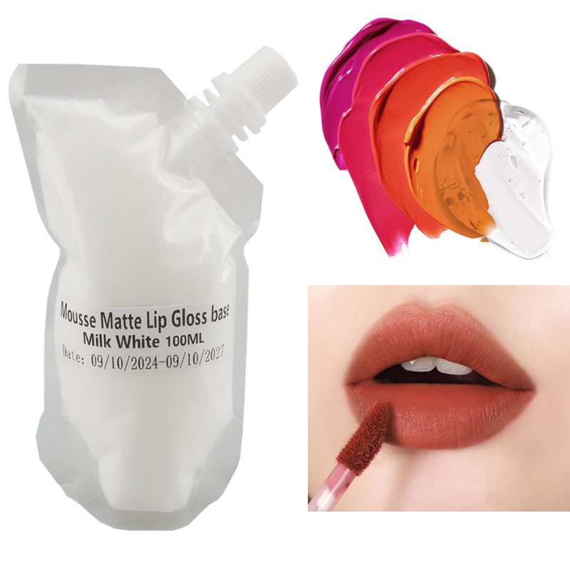 100 Ml Mousse Milk White Matte Lip Glaze Lip Gloss Base
