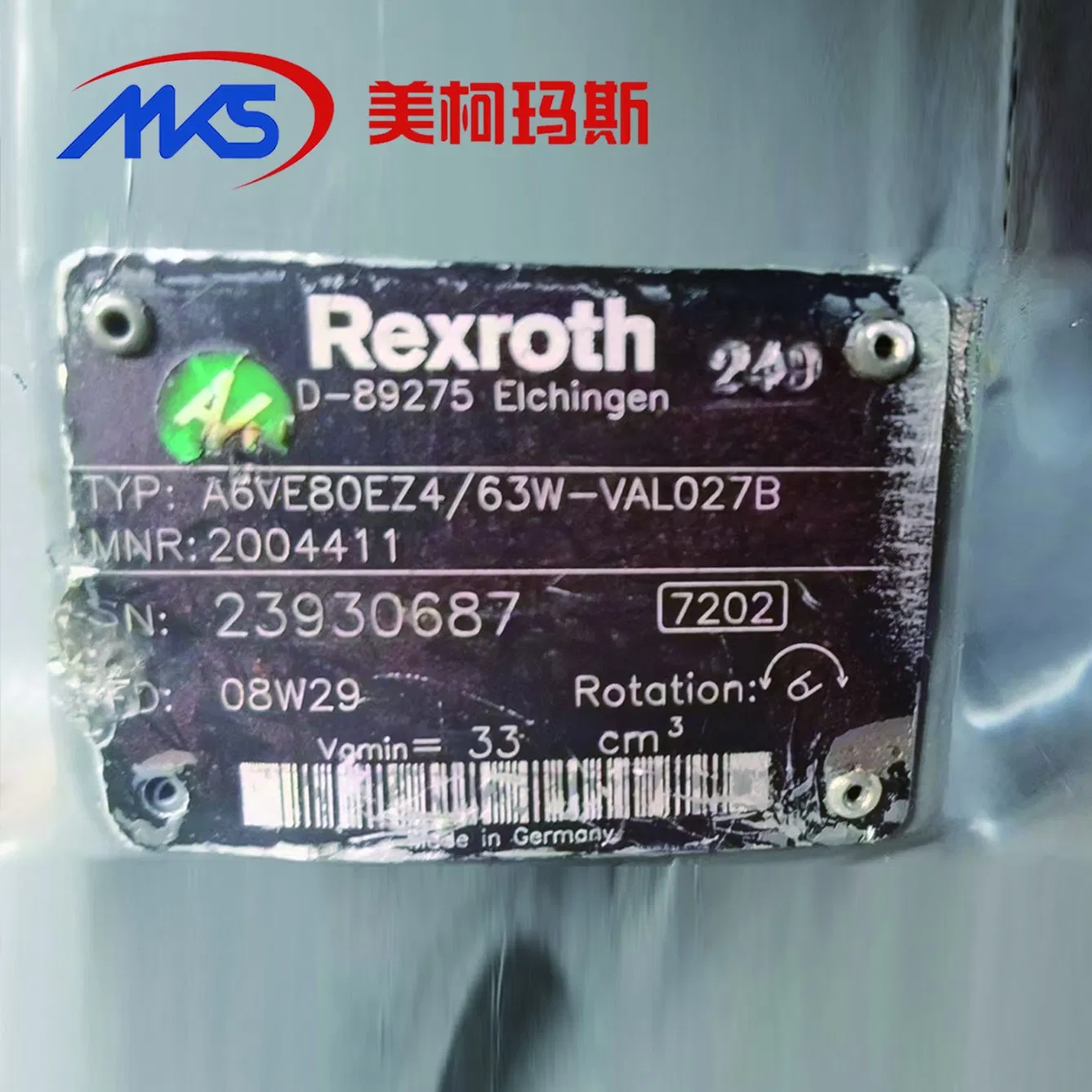in Stock Rexroth A6ve Series A6ve80 High Pressure Piston Plunger Variable Displacement Hydraulic Oil Motor Pump