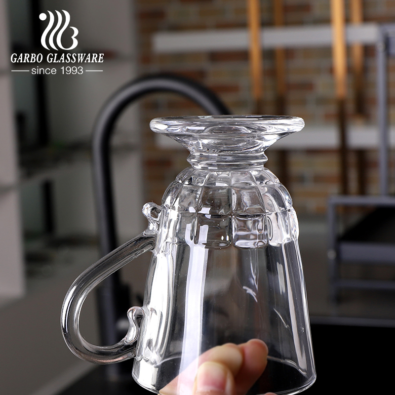 Turkey Style Solid Transparent 11oz Exclusive Designs Glass Coffee Mug High White 7oz 11oz Milk Latte Tea Glass Mugs with Handle