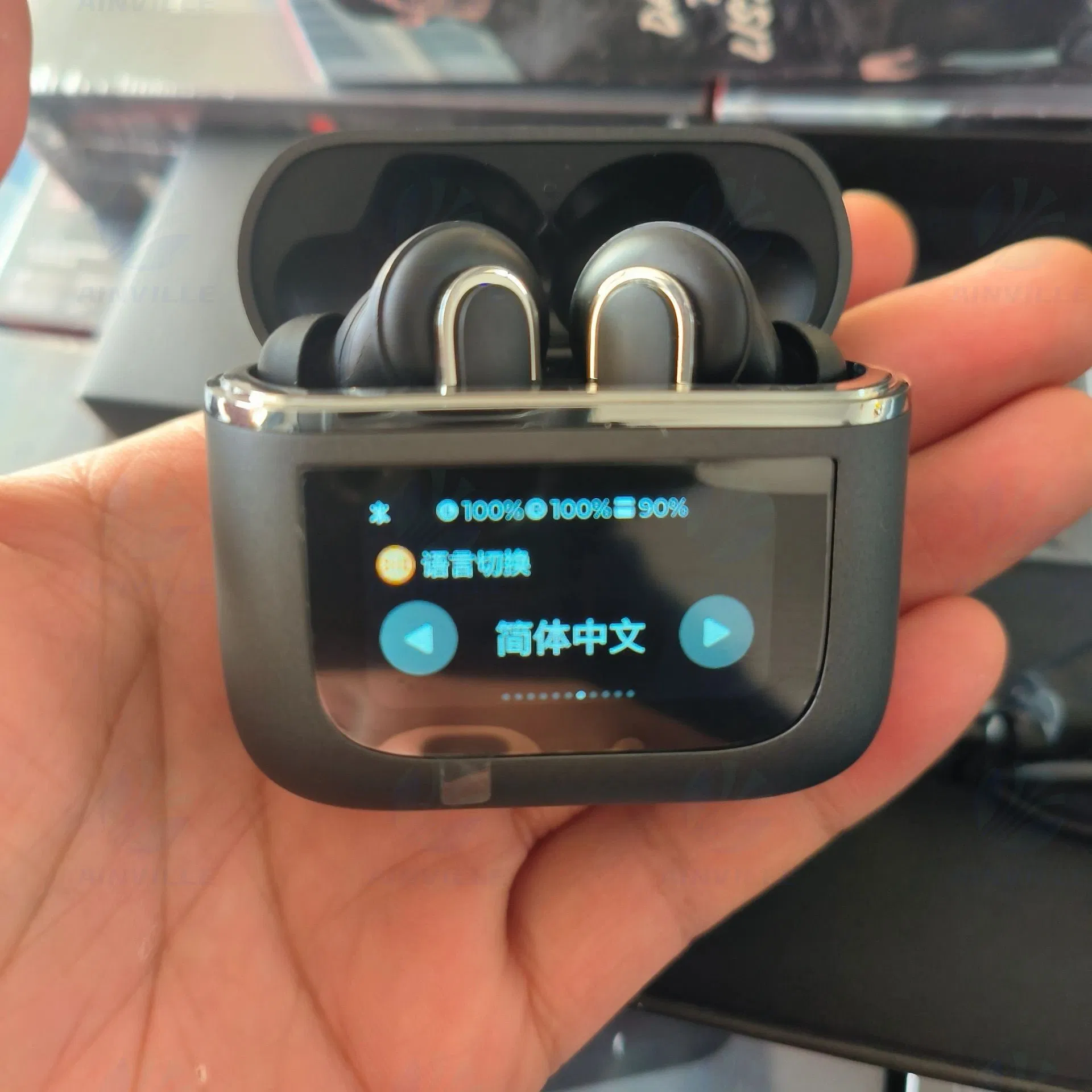 Наушники Neck Bend V8 с сенсорным управлением и подсветкой