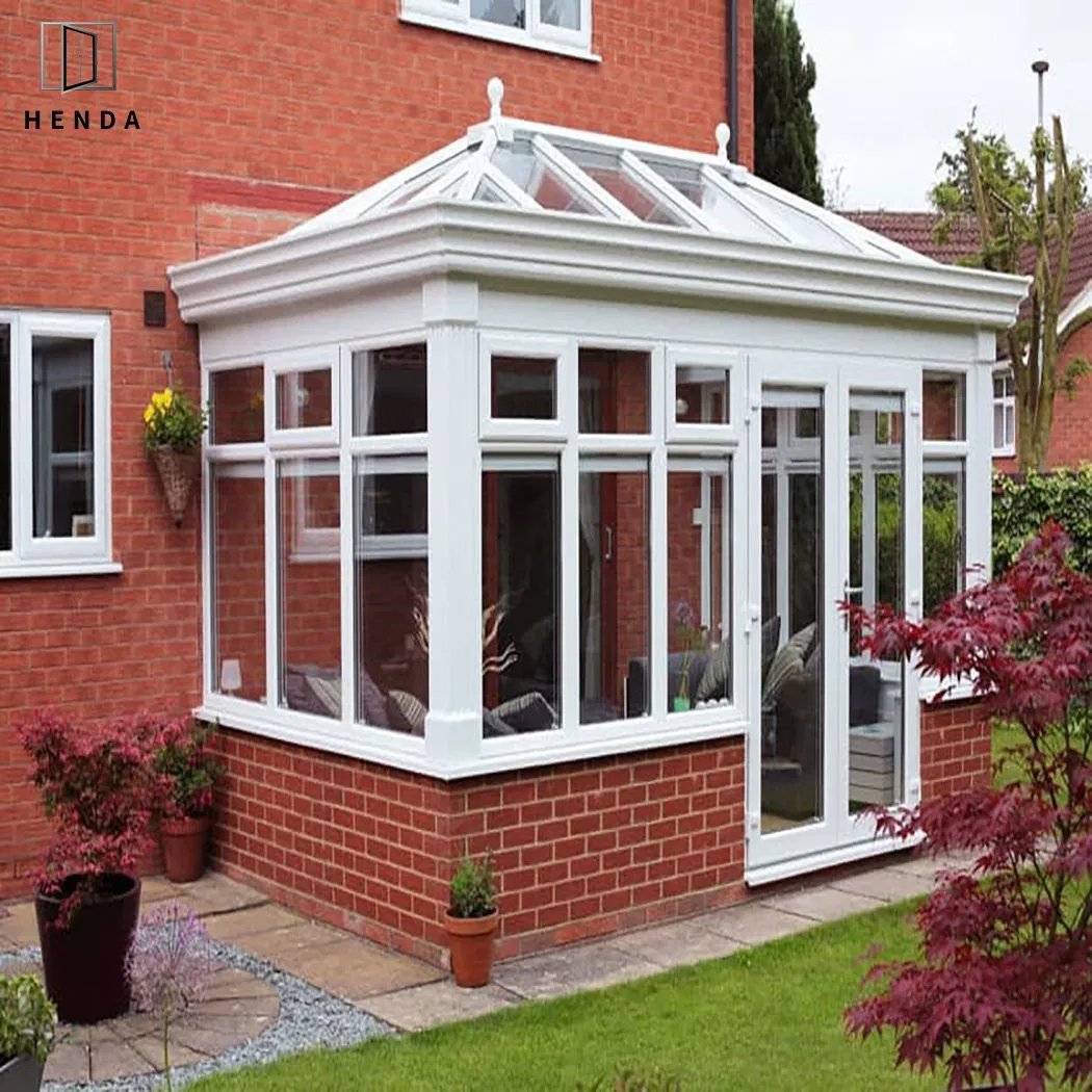 New Design Outdoor Aluminium Frame Glass House Triangle Roof Garden Room Insulated Conservatory Sunroom