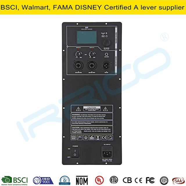 700W RMS Full-Range DSP Class D Professional Amplifier with Four Preset Modes for Exceptional Clarity and Punch Speaker