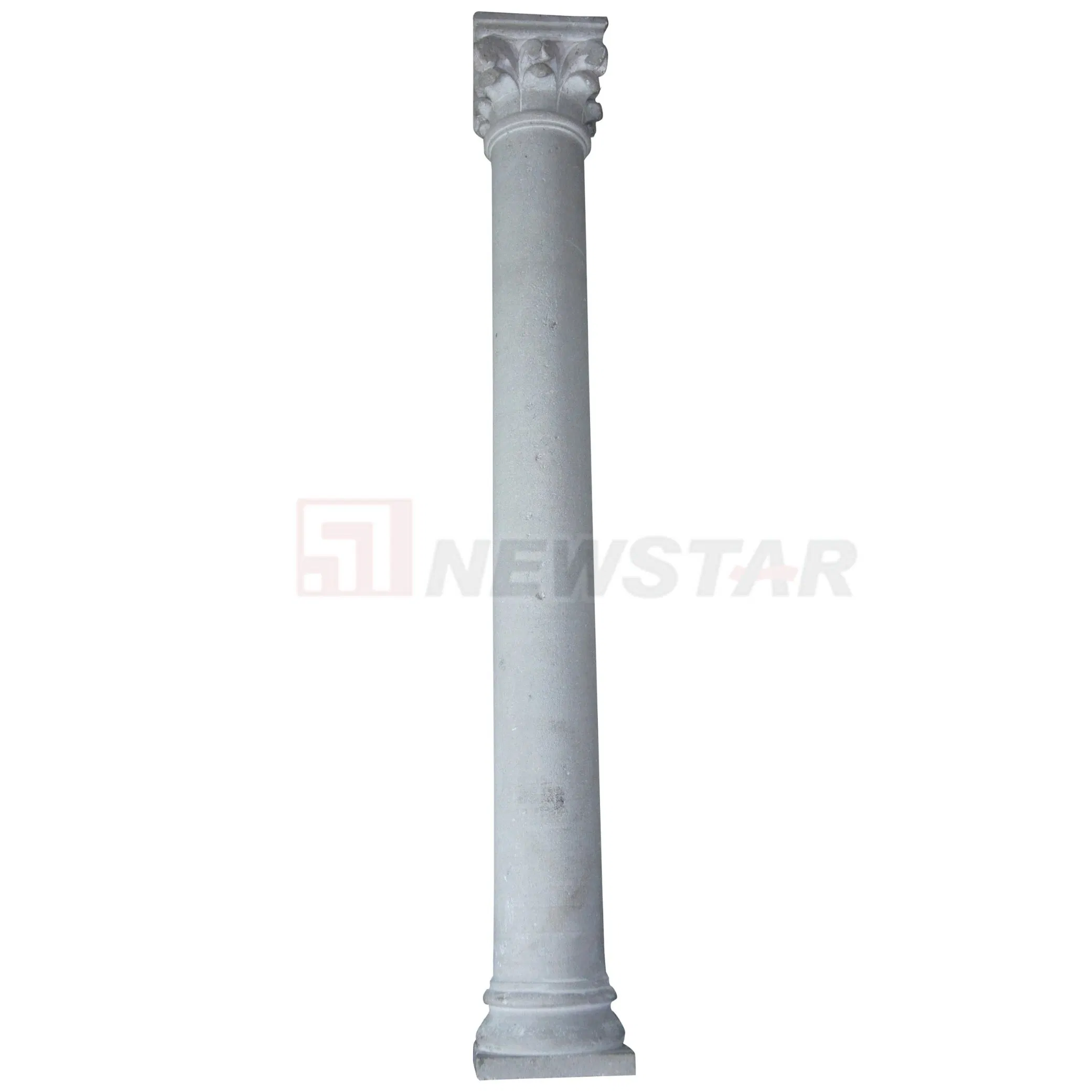 Newstar Decorative Marble Roman Column Mold Outdoor Stone Carved Marble Pillar Italy Marble Stone Column