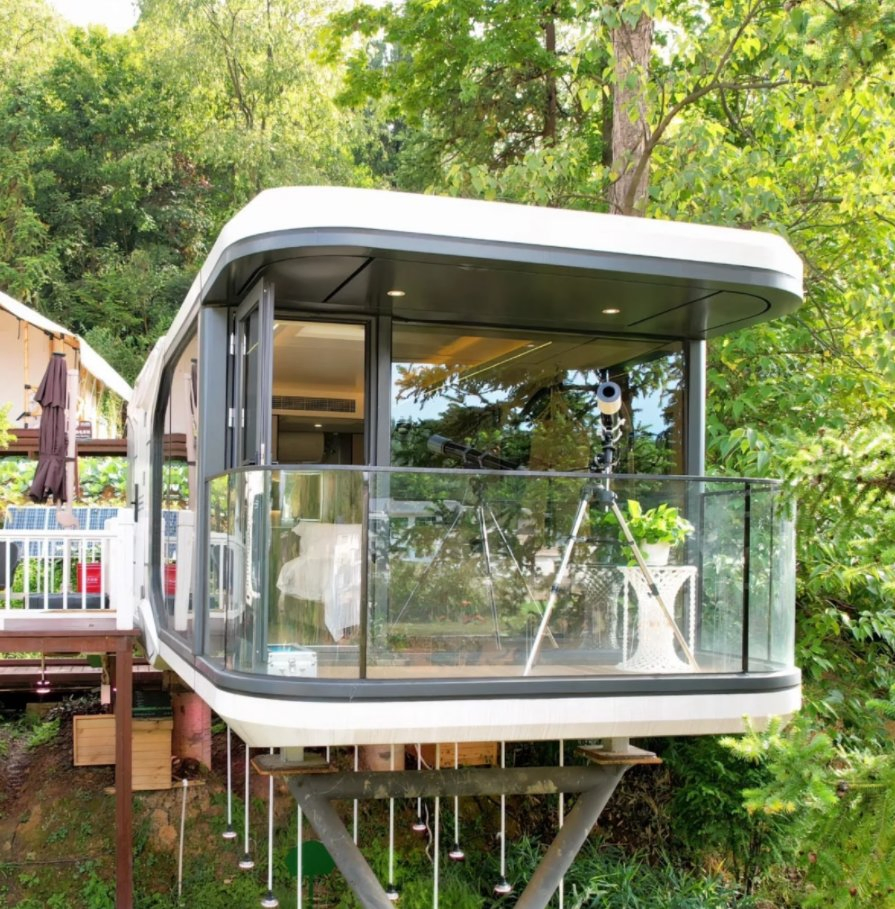 Modern Integrated Capsule with Smart Home Tiny Home Complete Prefab Hotel