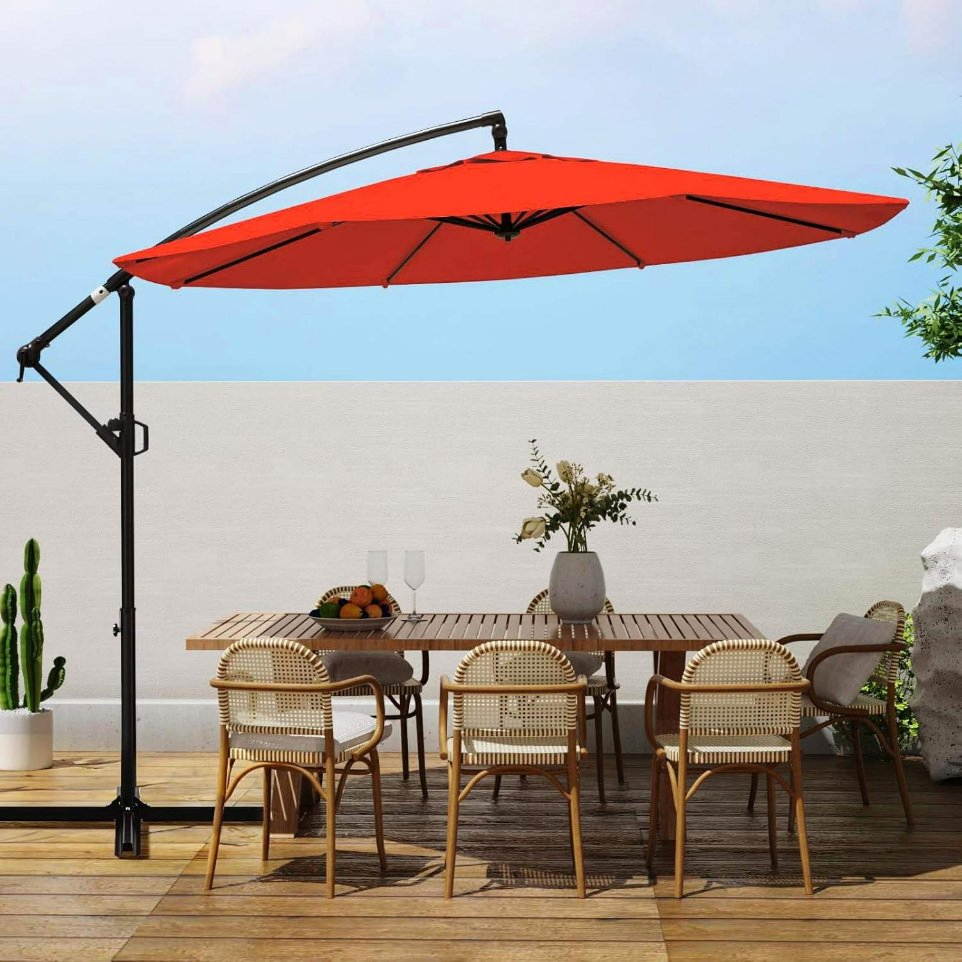 Outdoor Sunshade Umbrella Courtyard Garden Villa Modern Leisure Parasol Swimming Pool All-Weather Restaurant Aluminum Alloy Patio Umbrella