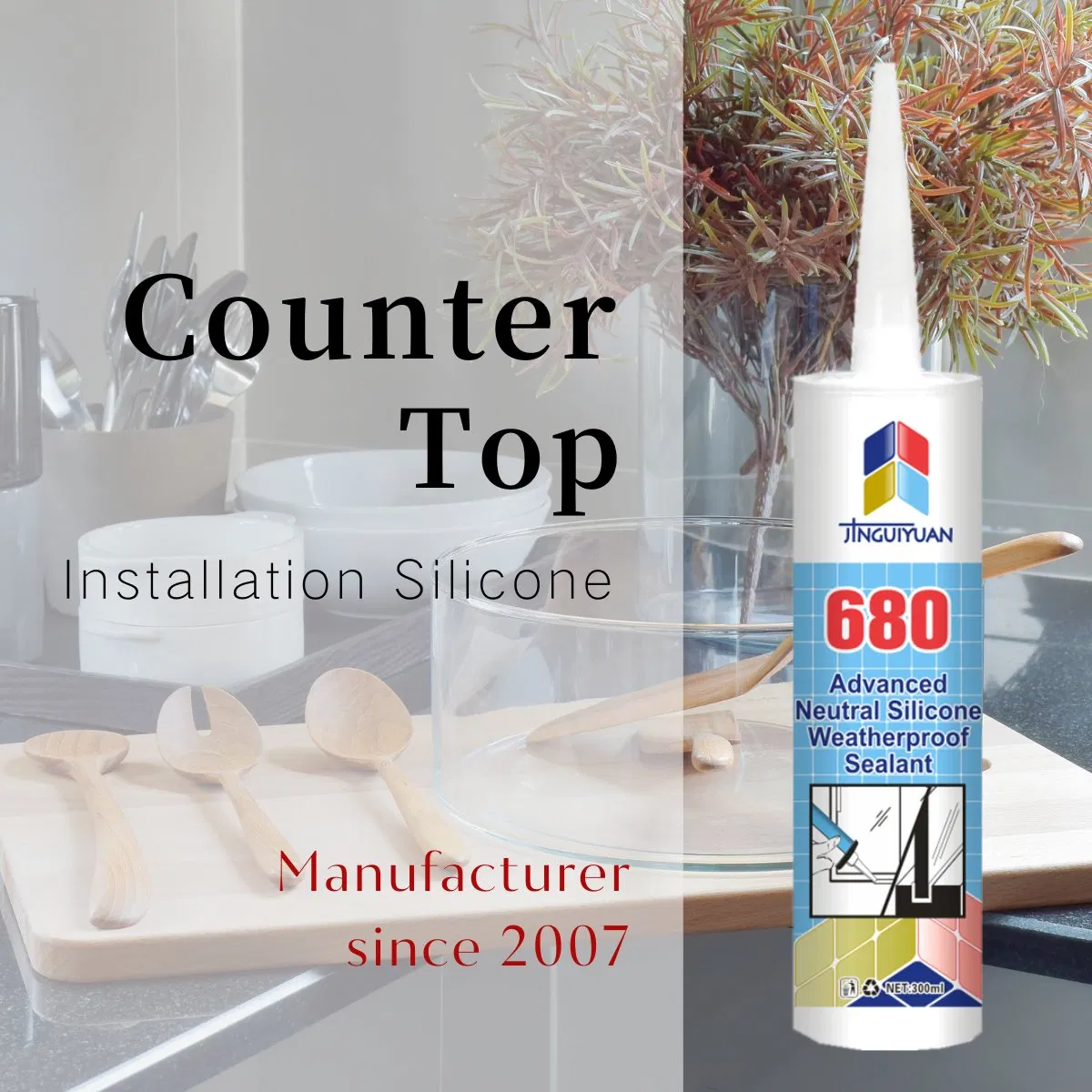 Interior Exterior Neutral Cure All Weather Sink Fixture Silicone Sealant