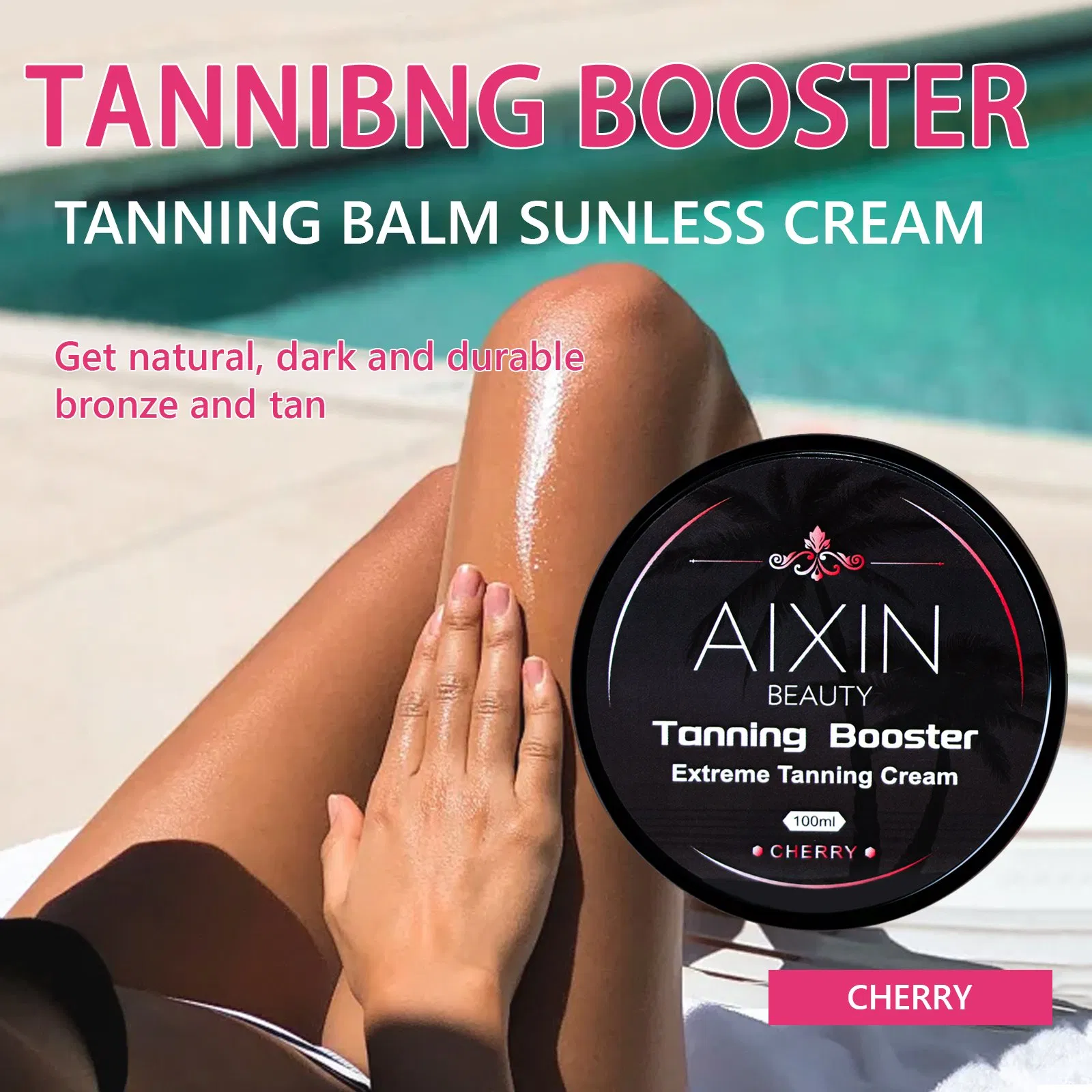 Beauty Cosmetics Skin Care Moisten Tanning Booster Natural Luster Cherry Tanning Cream