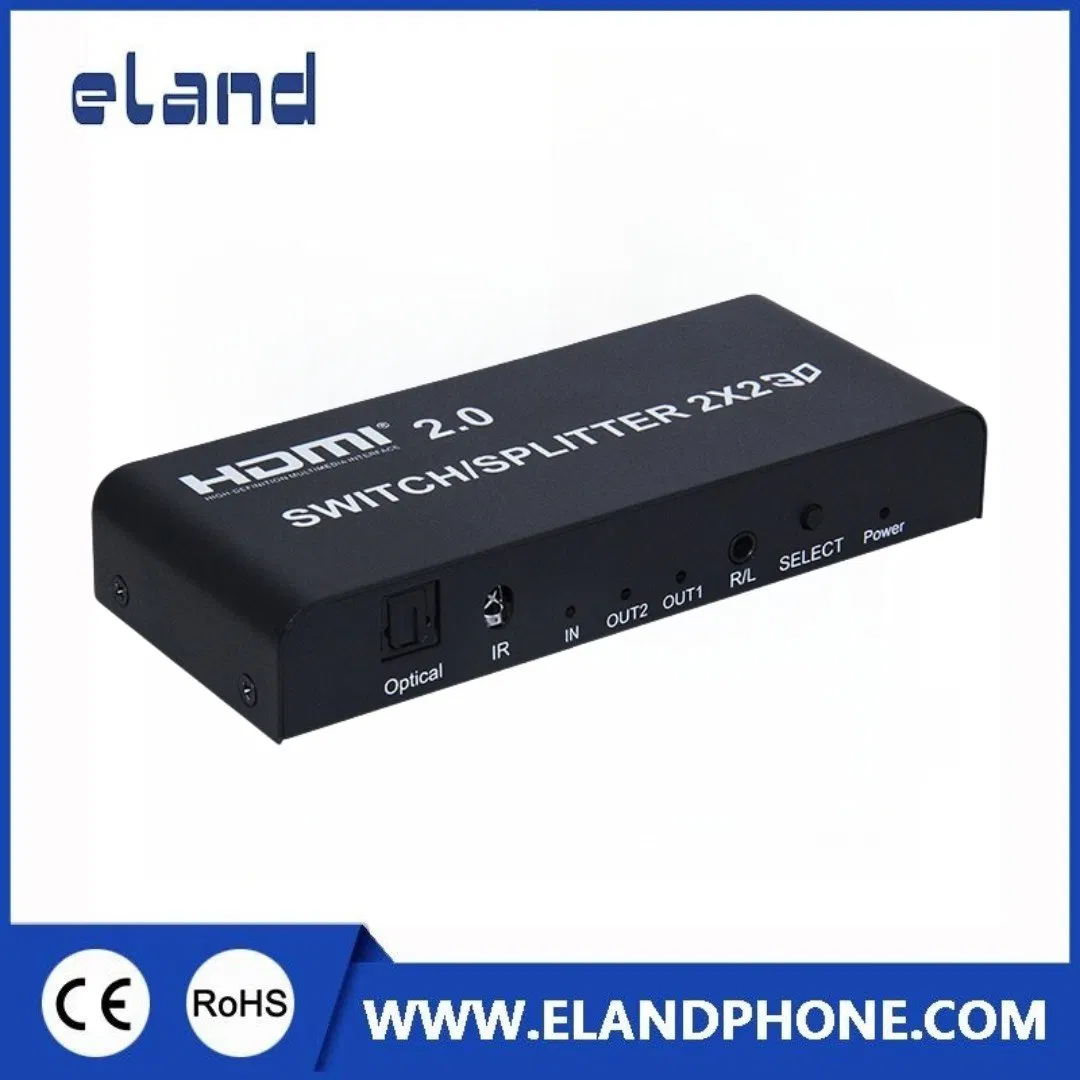 Коммутатор HDMI 4K 2x2, переключатель и сплиттер