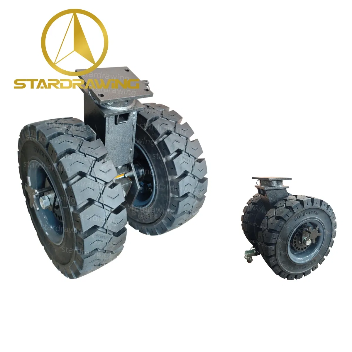 Stardrawing 16/22inch 5/10t All Terrain Self-Balancing No-Air-Leaking Dual Solid Rubber Wheels Caster