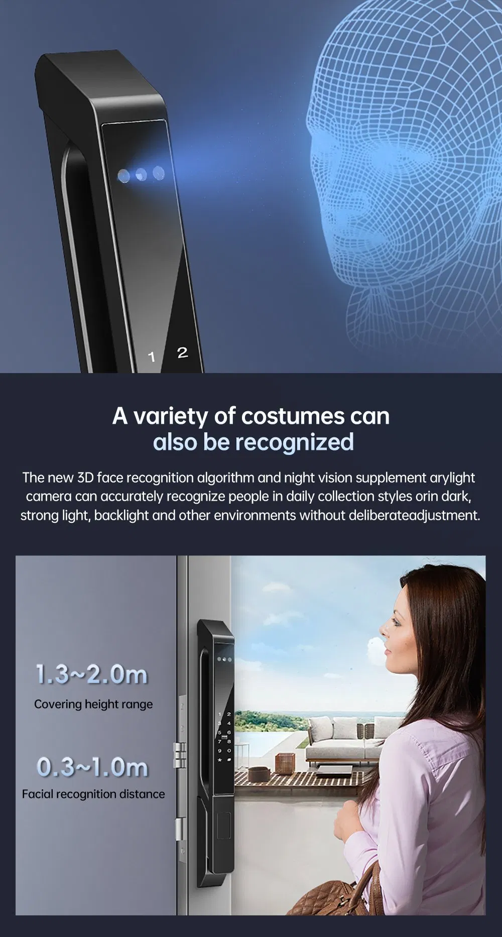 Securesteel Smart Wi-Fi Door Lock with Tuya Technology