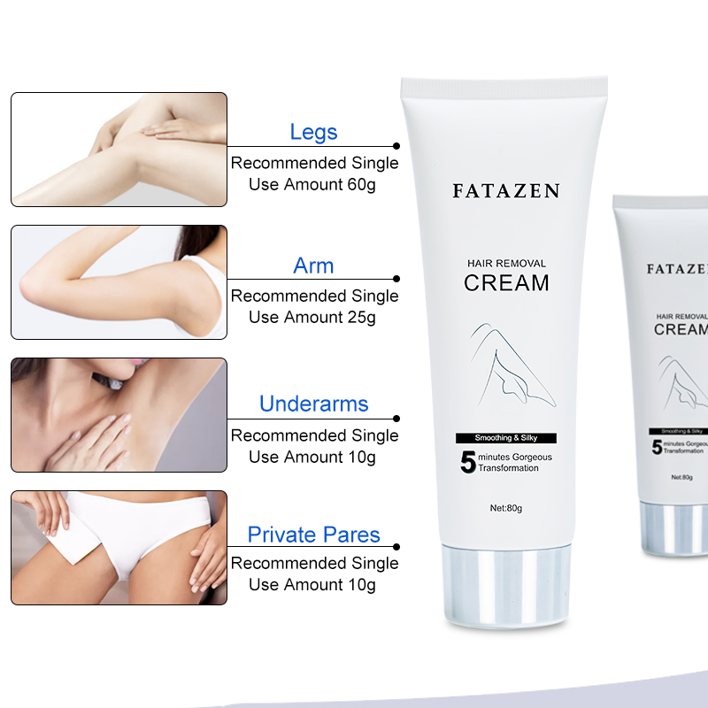 Five Minutes Painless Fast Hair Removal Natural Whitening Moisturizing White Depilatory Cream