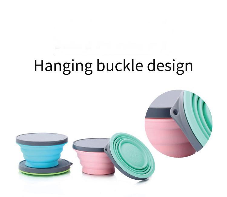 Silicone Folding Bowl, Travel Outdoor Tableware with Lid, Collapsible Instant Noodle Bowl 500ml - 1000ml