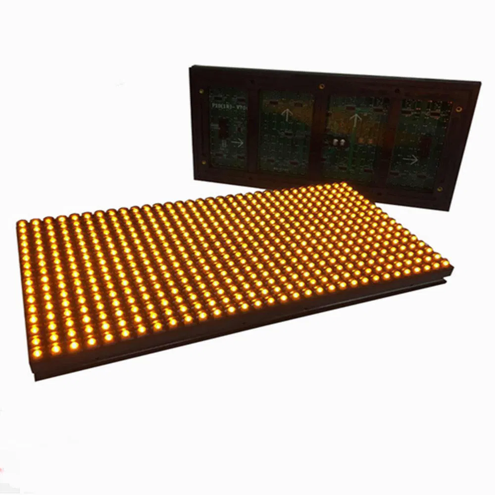 1y DIP Single Color Amber /Green Semi-Outdoor LED Screen Module P10 LED Display Module Programmable Scroll Screen
