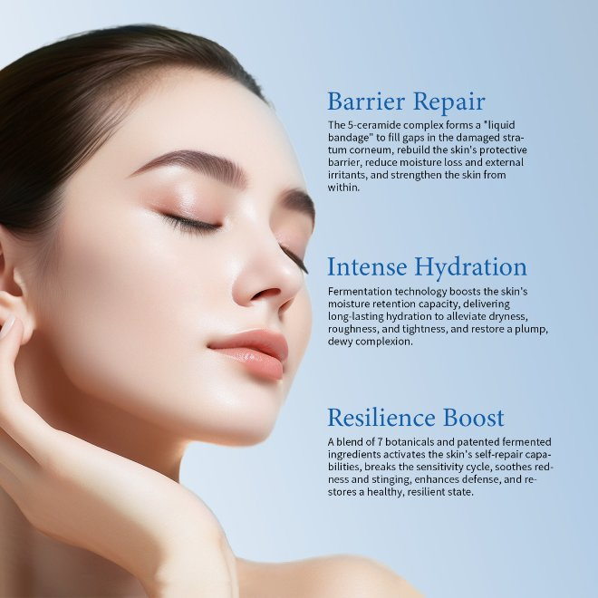 OEM/ODM Post-Procedure Barrier-Damaged 5-Ceramide Patented Ferment Korean Herbal Complex Liquid Bandage Barrier Repair Cream