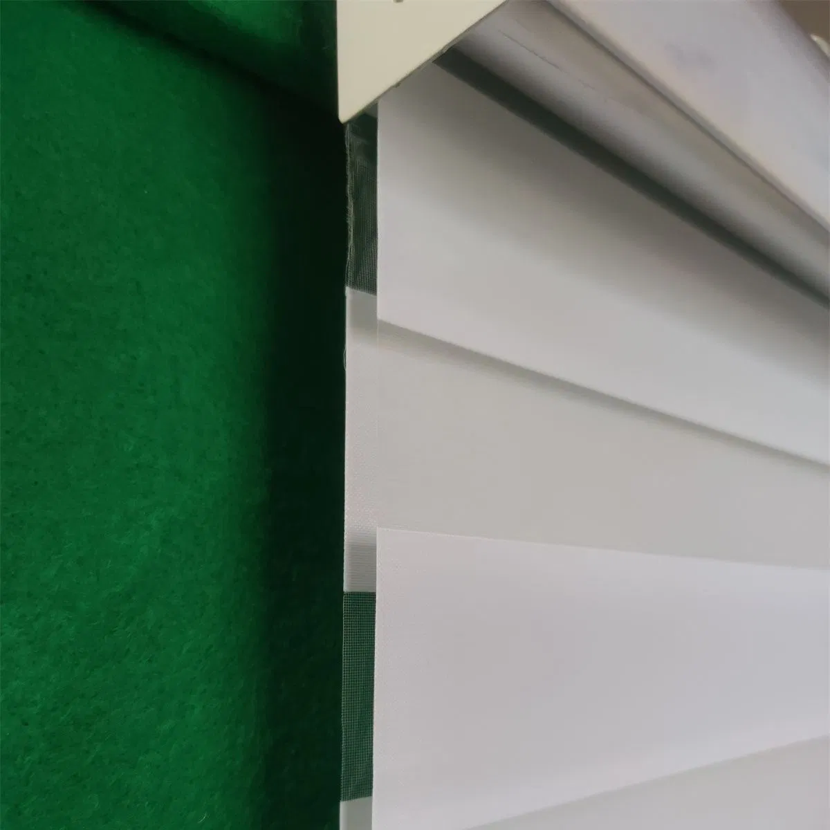 Pearl Cotton+Cardboard Box+Wood Crate Light Filtering Vertical Blinds Zebra Shades