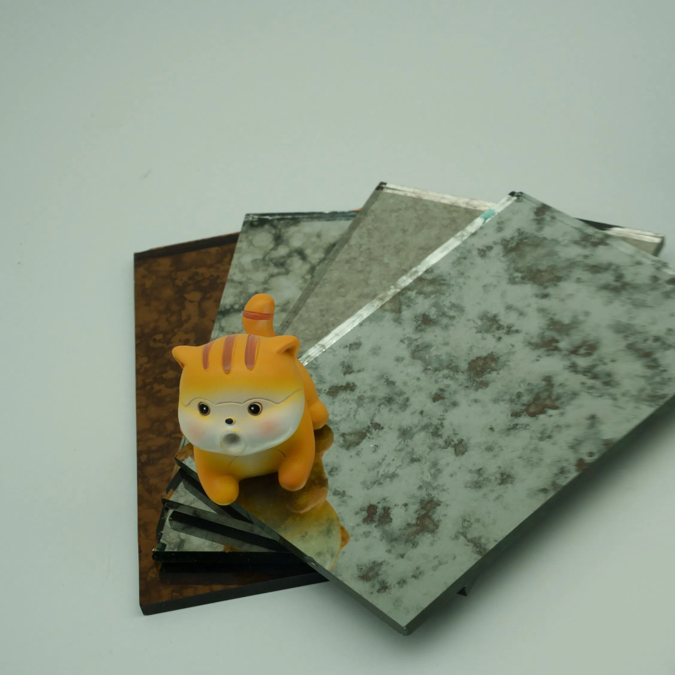 Large Frameless Decorative Wall Colored Antique Silver Mirror